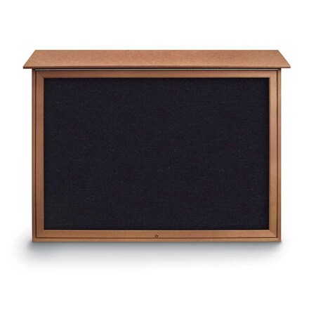 United Visual Products Indoor Enclosed Combo Board, 42"x32", White Frame/Green & Cobalt UVCB4232W-GREEN-COBACC